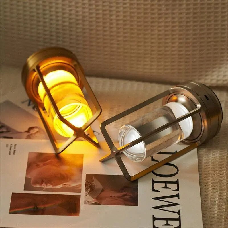 Rechargeable Cross Table Lamp 2000 Mah Desktop Night Light Touch Atmosphere Light USB Camping Light Outdoor Home